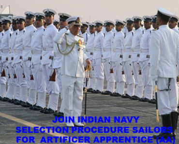 Selection Procedure AA Indian Navy Sailor आर्टिफिशर अप्रैंटिस चयन प्रक्रिया