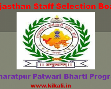 भरतपुर पटवारी भर्ती 2023 Bharatpur Patwari Bharti Program 2024
