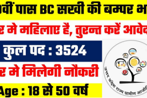 उत्तर प्रदेश सखी भर्ती 58000 UP BC Sakhi Yojna Bharti 2022-2023