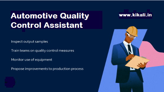 Automotive Quality Control Assistant Job Vacancy 2024 12th Pass 