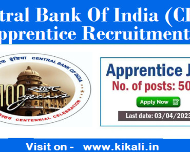 Central Bank Of India Recruitment 2023 5000 posts CBI Apprentice Recruitment 2023