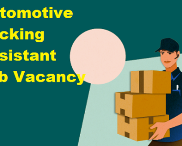 Automotive Packing Assistant Job Vacancy 2024. 8th Pass Automotive Packing Assistant Sarkari Naukari 2024
