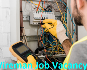 Wireman Job Vacancy 2023. 8th Pass Wireman Training Sarkari Naukari 2023-2024