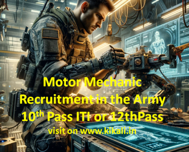 Indian Army Motor Mechanic Recruitment 2024 Vacancy, Eligibility Criteria, Selection Process Motor Vehicle Mechanic
